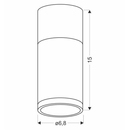 Таванна лампа TUBA GU10/15W/230V