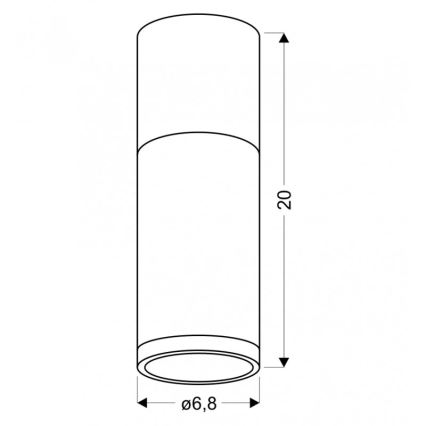 Таванна лампа TUBA GU10/15W/230V