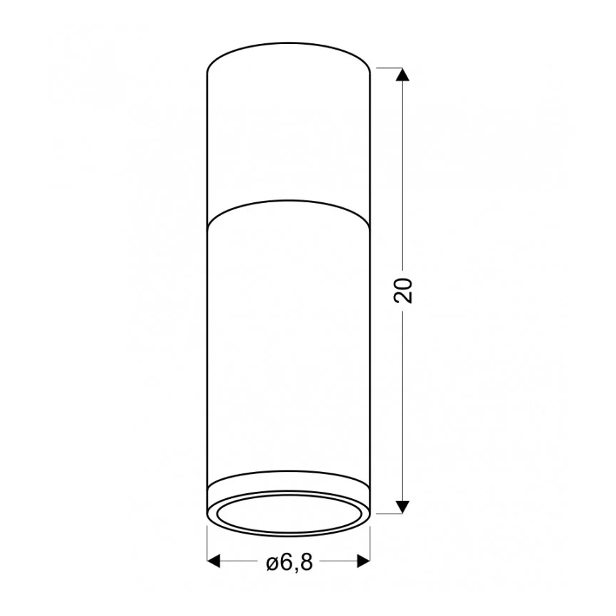 Таванна лампа TUBA GU10/15W/230V