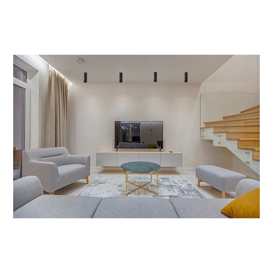 Таванна лампа VALDA 1xGU10/60W/230V черна