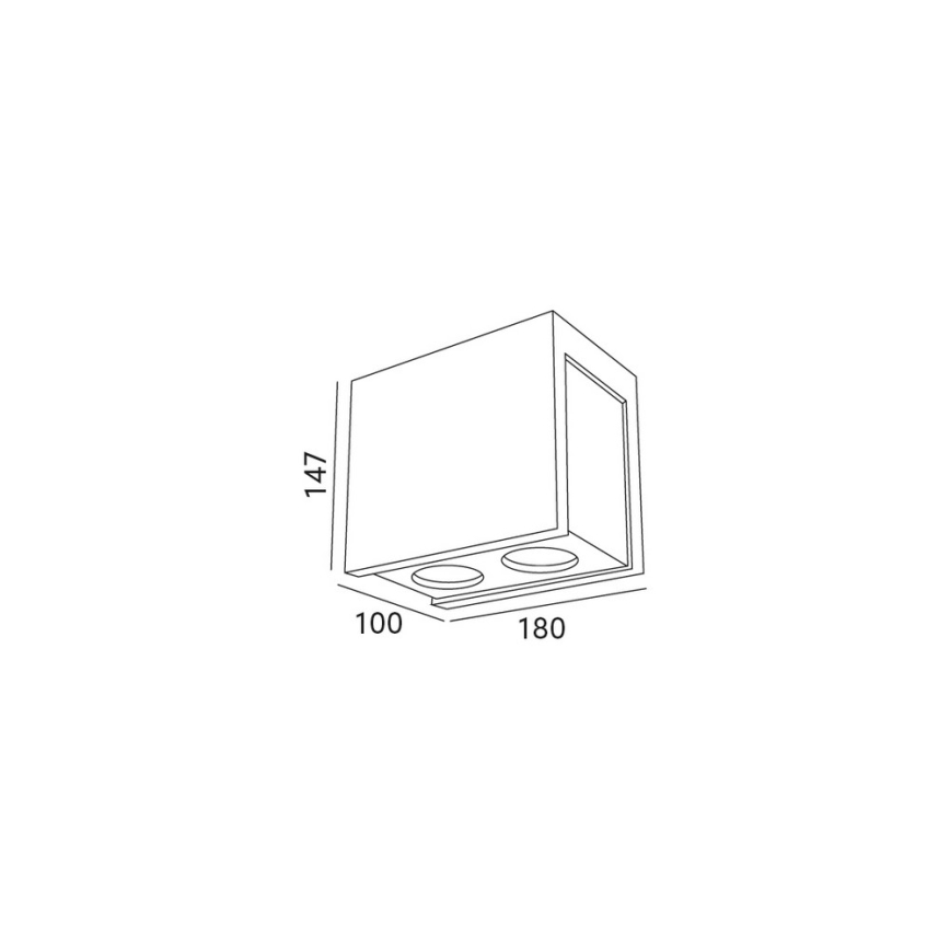 Таванна Точково осветително тяло PURO хромE 2xGU10/25W/230V