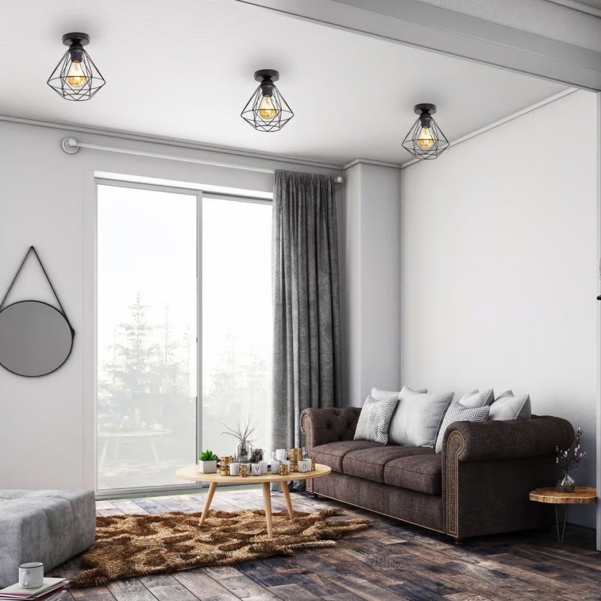 Tаванно осветително тяло 1xE27/40W/230V, черно