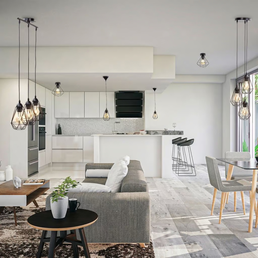 Tаванно осветително тяло 1xE27/40W/230V, черно