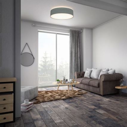 Таванно осветително тяло 2xE27/40W/230V, Ø 38 см, сиво