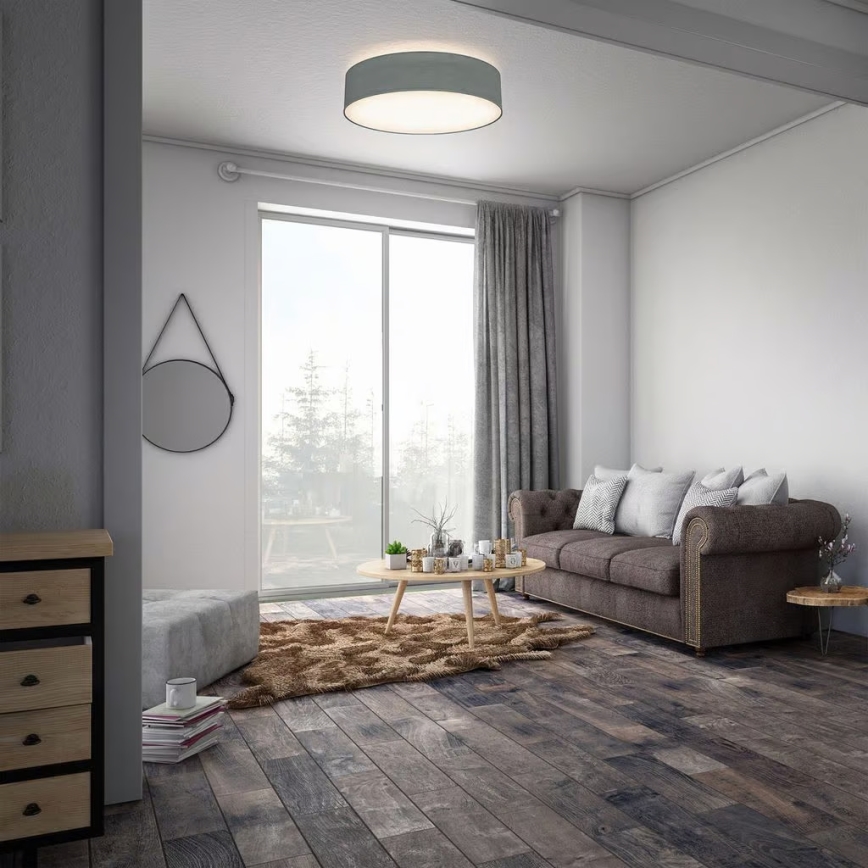 Таванно осветително тяло 2xE27/40W/230V, Ø 38 см, сиво