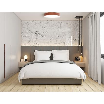 Плафон CLEO с интегриран сензор за движение и за сумрак, 5xE27/24W/230V, диаметър 60 см, меден.