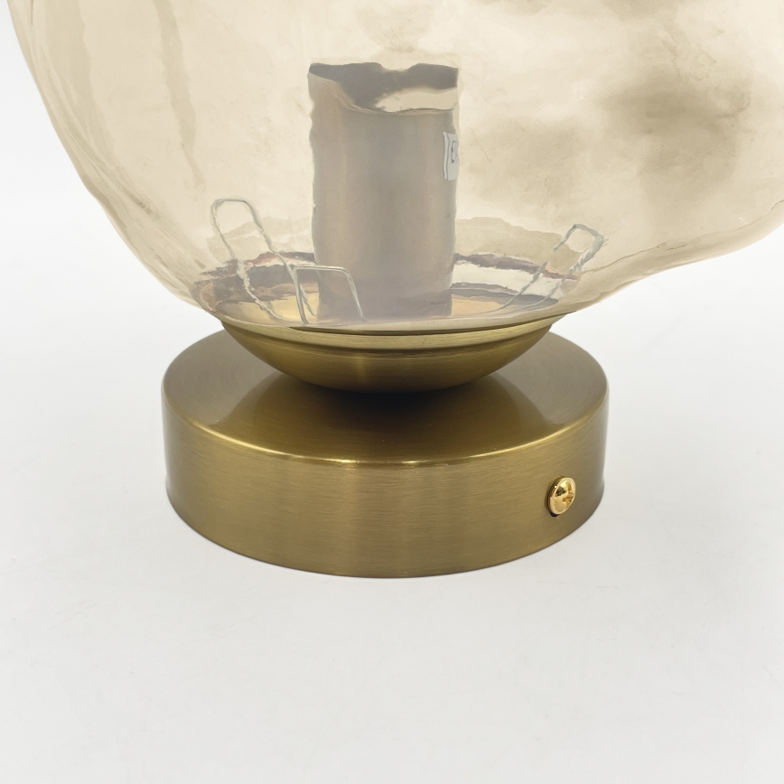 Таванно осветително тяло CRISTAL 1xE14/15W/230V месинг/димчато бежово