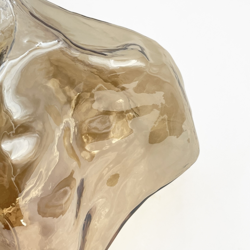 Таванно осветително тяло CRISTAL 1xE14/15W/230V месинг/димчато бежово