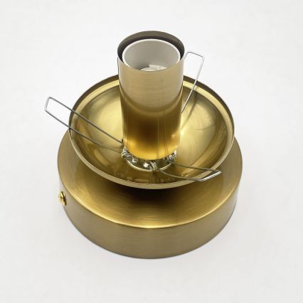 Таванно осветително тяло CRISTAL 1xE14/15W/230V месинг/димчато бежово