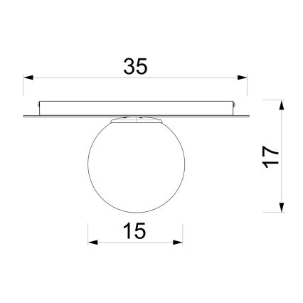Tavanно осветително тяло FLAT 1xE27/15W/230V 55x60 cm кафяво