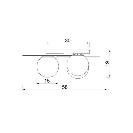Таванно осветително тяло FLAT 3xE27/15W/230V 55x60 см бежово/кремаво/кафяво