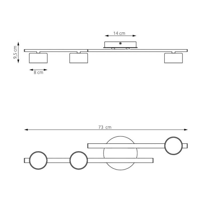Таванно осветително тяло FRAGMENT 3xGX53/12W/230V бежово