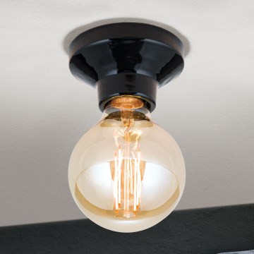 Таванно осветително тяло FROST 1xE27/60W/230V черно