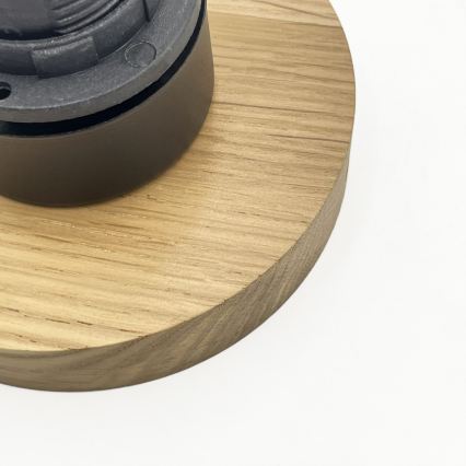 Таванно осветително тяло JULL WOOD 1xE27/15W/230V, дъб/прозрачно стъкло, диаметър 34 см