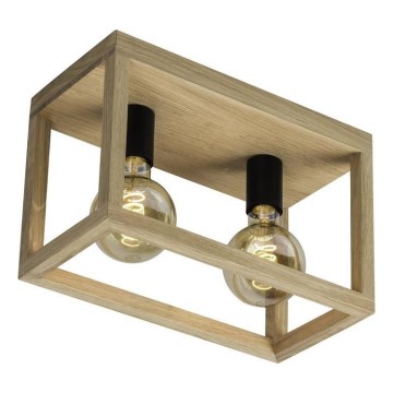 Таванно осветително тяло KAGO 2xE27/60W/230V матов дъб