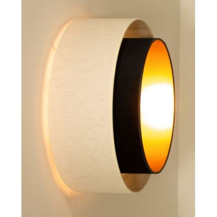 Таванно осветително тяло NATIA 1xE27/60W/230V бяло/черно