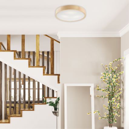 Таванно осветително тяло NATURAL 3xE27/60W/230V, Ø 47,5 см, бор