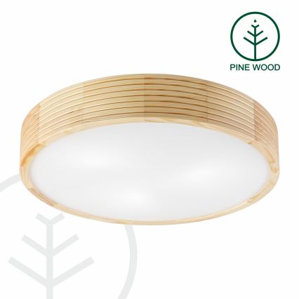 Таванно осветително тяло NATURAL MODERN 3xE27/15W/230V Ø 47,5 cm бор