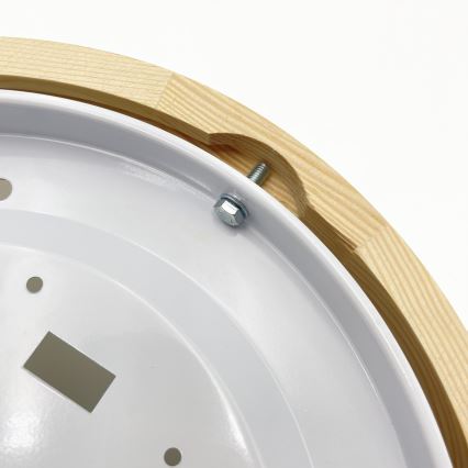 Таванно осветително тяло NATURAL MODERN SLIM 1xE27/15W/230V, Ø 27,5 см, от бор