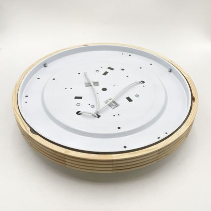 Таванно осветително тяло NATURAL MODERN SLIM 3xE27/15W/230V Ø 47,5 см, в цвят сосна