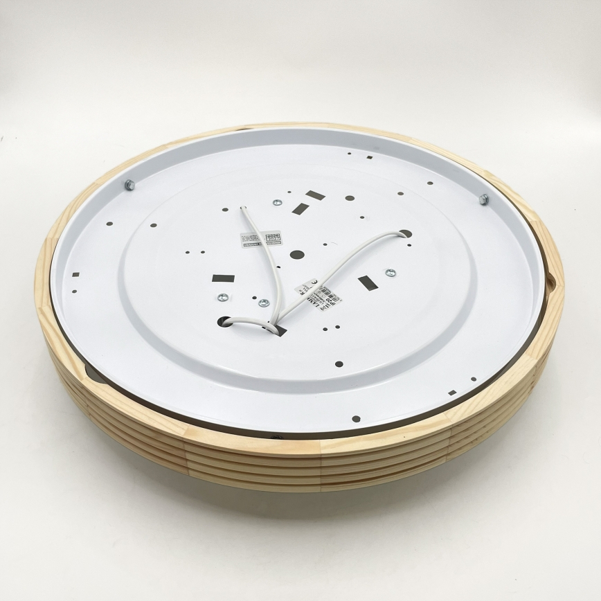 Таванно осветително тяло NATURAL MODERN SLIM 3xE27/15W/230V Ø 47,5 см, в цвят сосна