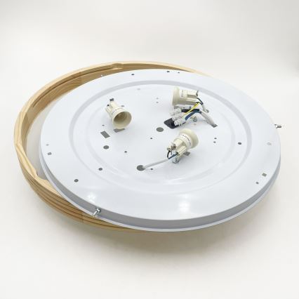 Таванно осветително тяло NATURAL MODERN SLIM 3xE27/15W/230V Ø 47,5 см, в цвят сосна