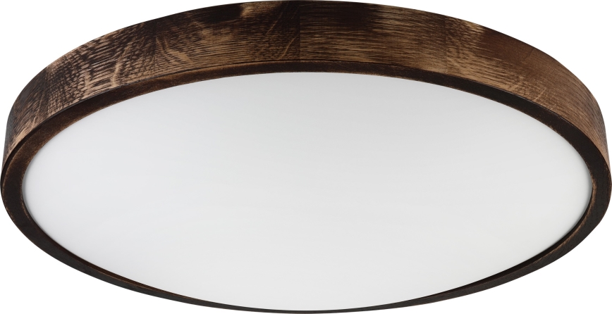 Таванно осветително тяло OAK SLIM 3xE27/15W/230V Ø 47 см дъб/тъмнокафяво