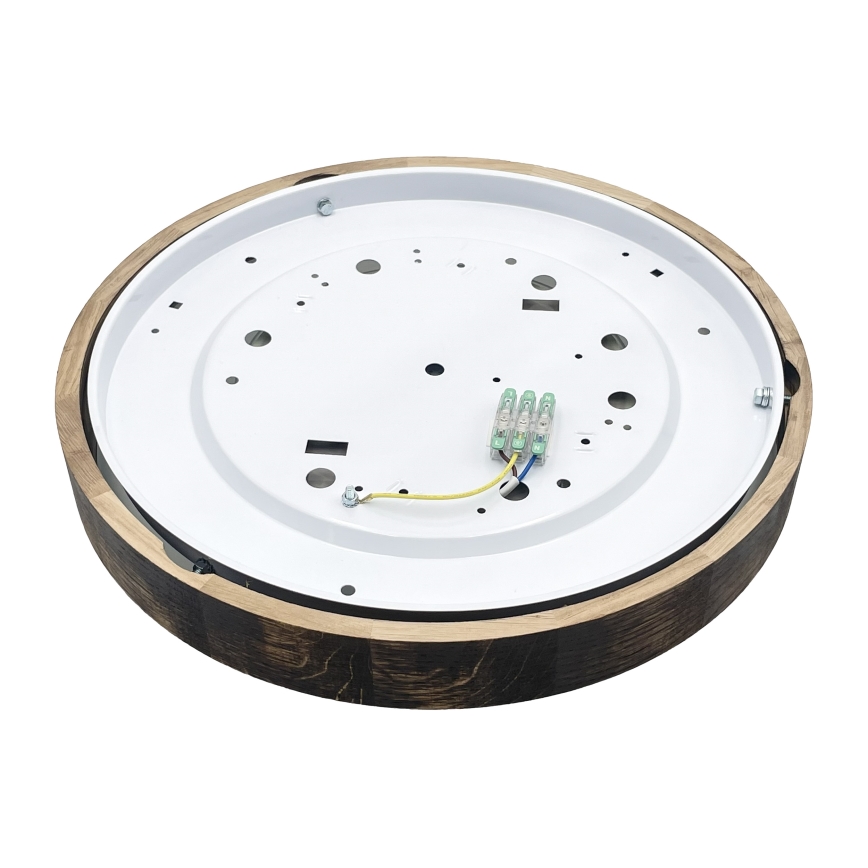 Таванно осветително тяло OAK SLIM 3xE27/15W/230V Ø 47 см дъб/тъмнокафяво