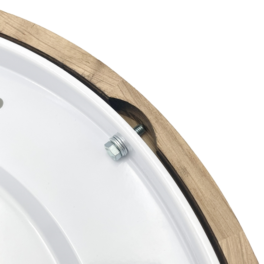 Таванно осветително тяло OAK SLIM 3xE27/15W/230V Ø 47 см дъб/тъмнокафяво