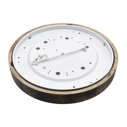 Таванно осветително тяло OAK SMOKY SLIM 2xE27/15W/230V Ø 37 см дъб/тъмно кафяв