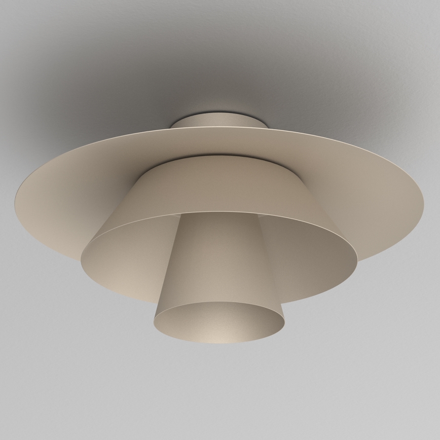 Таванно осветително тяло PLATO 1xE27/15W/230V Ø 32 см бежово