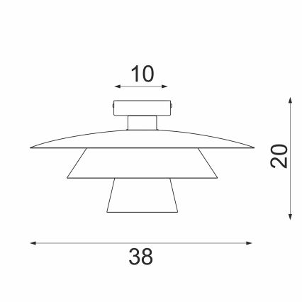 Таванно осветително тяло PLATO 1xE27/15W/230V Ø 32 см бежово