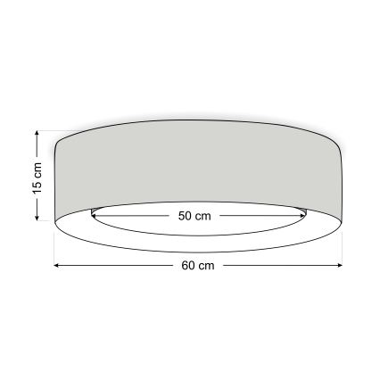 Таванно осветително тяло PURO 2xE27/40W/230V Ø 60 см бяло
