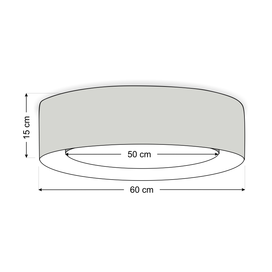 Таванно осветително тяло PURO 2xE27/40W/230V Ø 60 см бяло