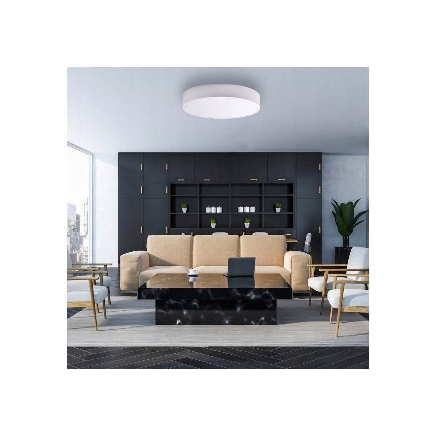 Таванно осветително тяло с сензор за движение и сумрак CLEO 5xE27/24W/230V Ø 60 см бяло