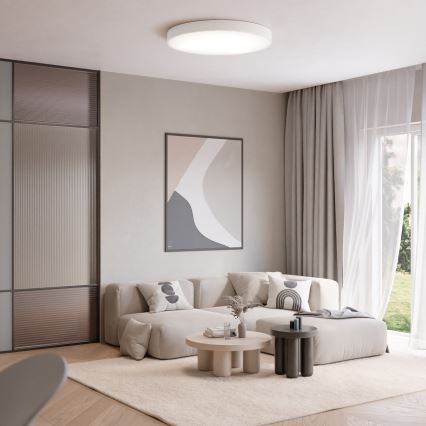 Таванно осветително тяло с сензор за движение и сумрак CLEO 5xE27/24W/230V Ø 60 см бяло