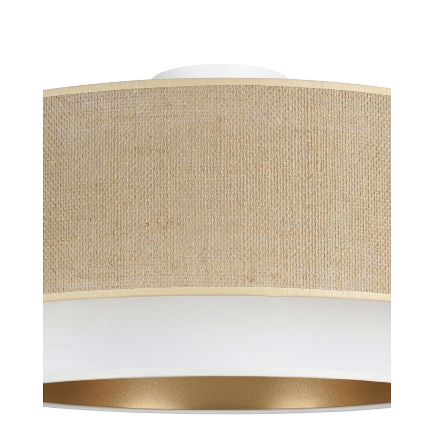 Таванно осветително тяло SARTA 1xE27/60W/230V, Ø 45 см, бяло/юта