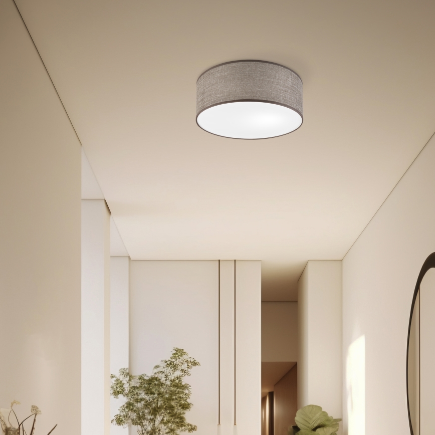 Таванно осветително тяло SIRJA 1xE27/15W/230V Ø 35 cm кафяво