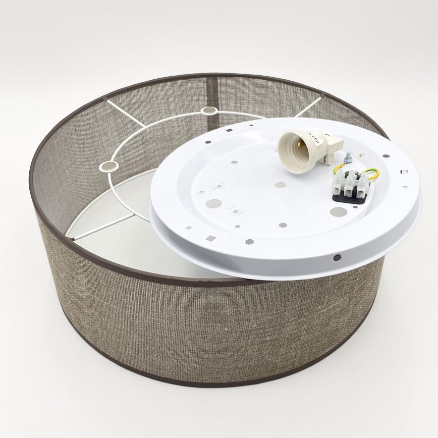 Таванно осветително тяло SIRJA 1xE27/15W/230V Ø 35 cm кафяво