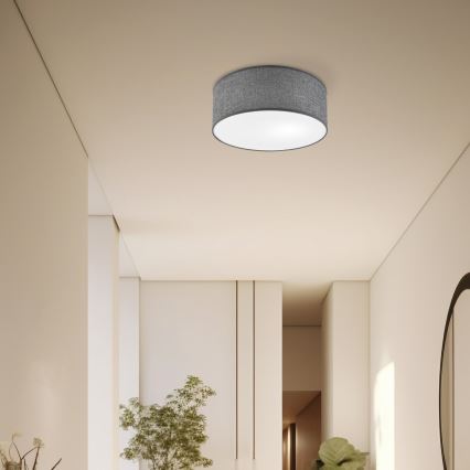 Таванно осветително тяло SIRJA 1xE27/15W/230V Ø 35 см сиво