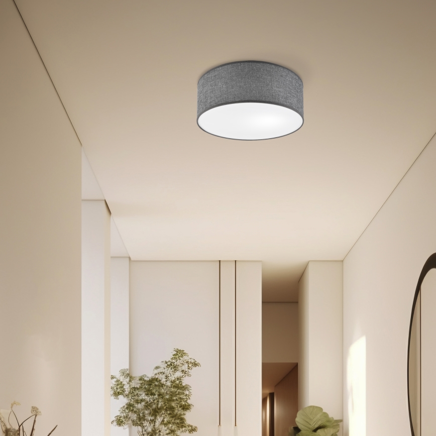 Таванно осветително тяло SIRJA 1xE27/15W/230V Ø 35 см сиво