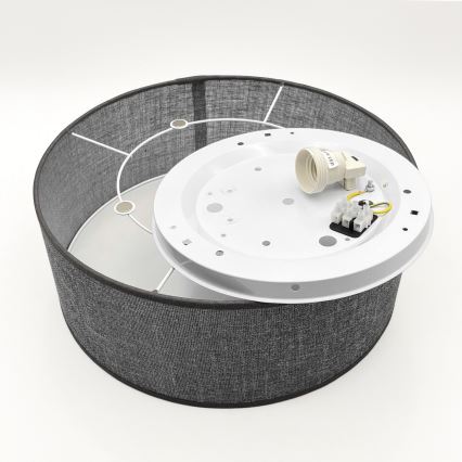 Таванно осветително тяло SIRJA 1xE27/15W/230V Ø 35 см сиво