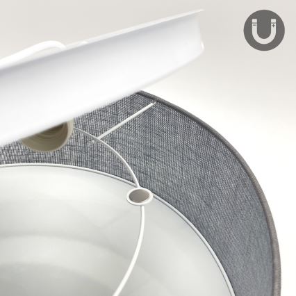 Таванно осветително тяло SIRJA 1xE27/15W/230V Ø 35 см сиво