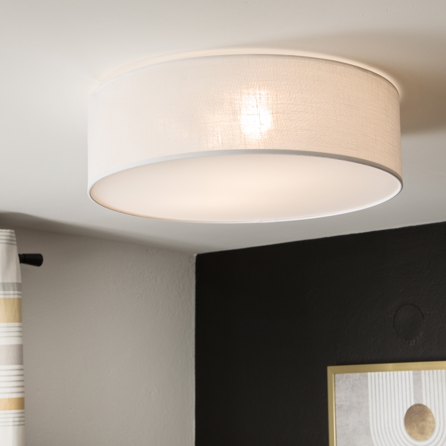 Таванно осветително тяло SIRJA 2xE27/15W/230V, диаметър 45 см, бяло