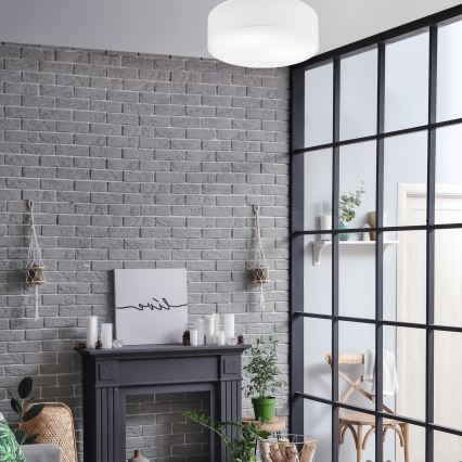 Таванно осветително тяло SIRJA 2xE27/15W/230V, диаметър 45 см, бяло