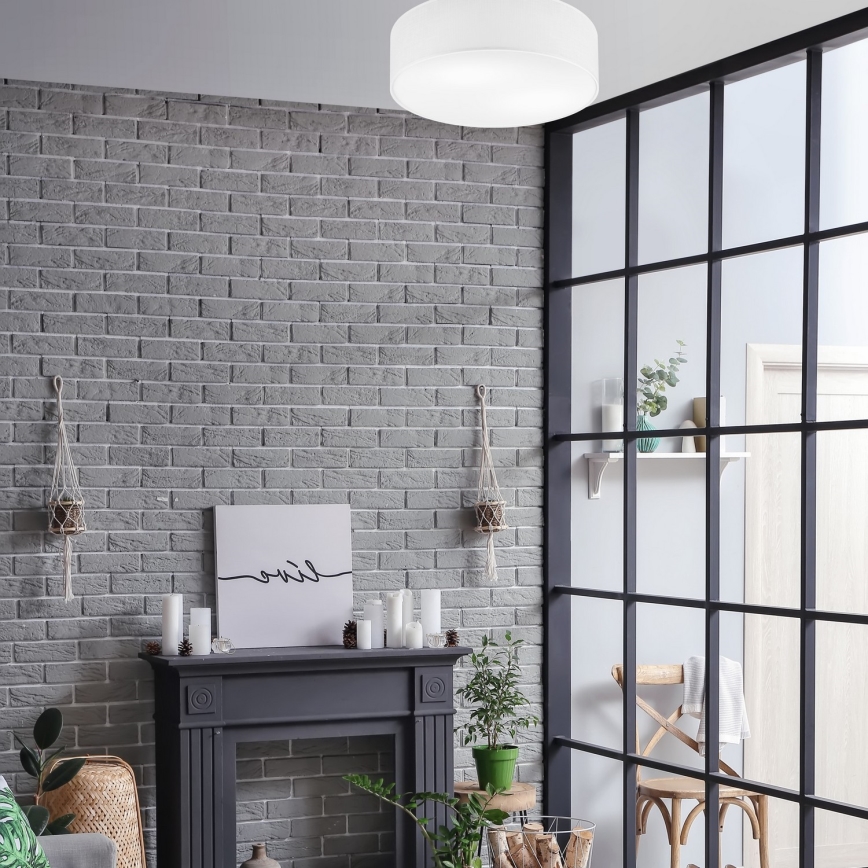 Таванно осветително тяло SIRJA 2xE27/15W/230V, диаметър 45 см, бяло