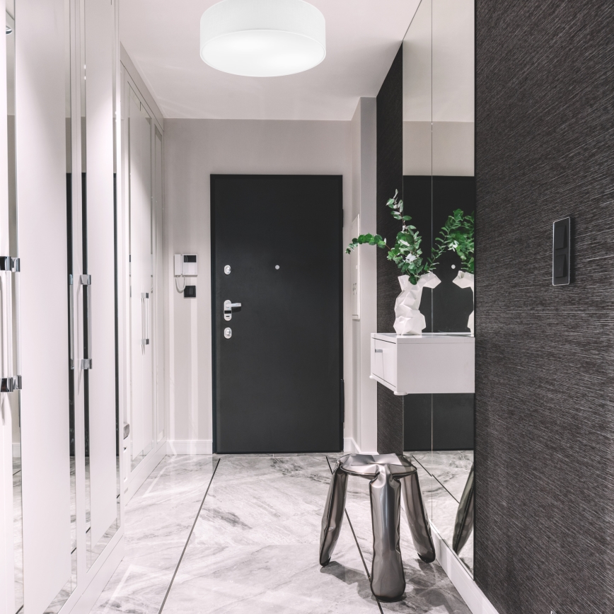 Таванно осветително тяло SIRJA 2xE27/15W/230V, диаметър 45 см, бяло