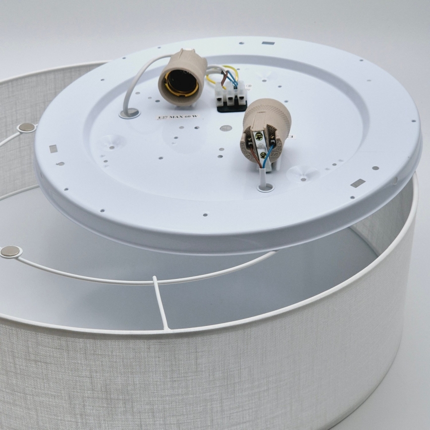 Таванно осветително тяло SIRJA 2xE27/15W/230V, диаметър 45 см, бяло