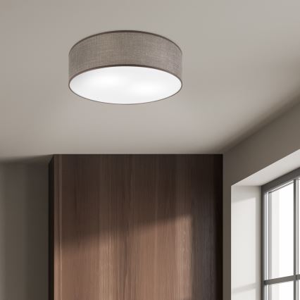 Таванно осветително тяло SIRJA 2xE27/15W/230V диаметър 45 см кафяво