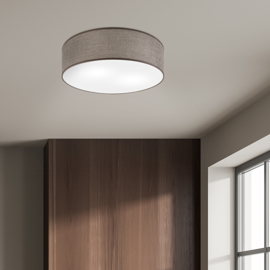 Таванно осветително тяло SIRJA 2xE27/15W/230V диаметър 45 см кафяво